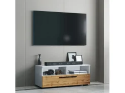 Móveis para TV Arila Branco/carvalho de mel A. 39 x L. 95 x P. 40 cm