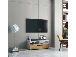 Móveis para TV Arila Branco/carvalho de mel A. 39 x L. 95 x P. 40 cm