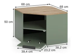 Móvel baixo para TV verde 68x68x50 wido