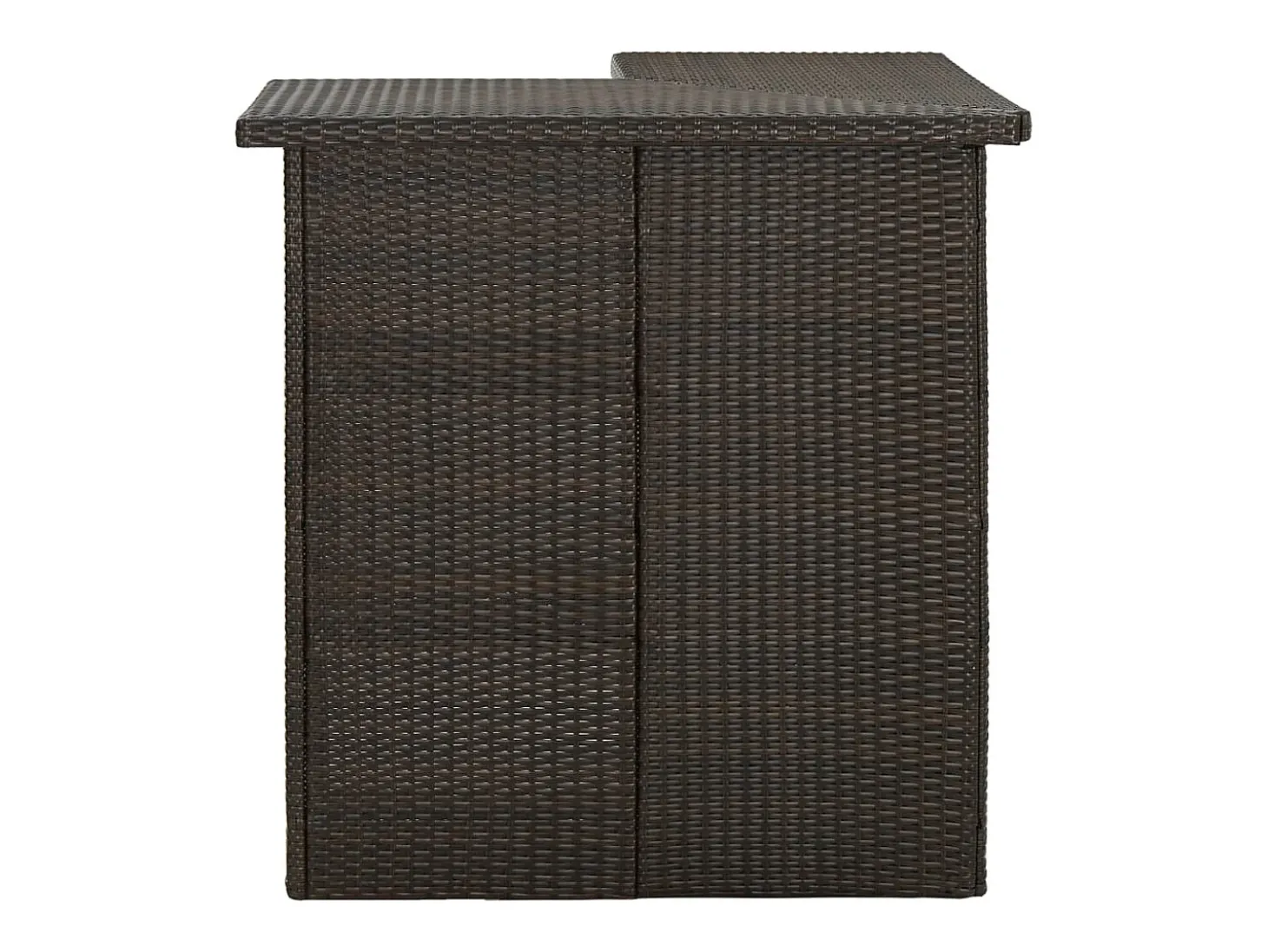 Móvel bar de canto 100x50x105 cm vime PE castanho PT271126