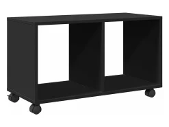 Móvel com rodas 72x33x42,5 cm derivados de madeira preto