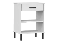 Móvel consola c/ pernas de metal pinho maciço OSLO branco PT514600