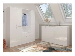 Móvel de Armazenamento BODITE – 1 porta – Branco laqueado – Compacto e moderno
