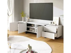 Móvel de arrumação, móvel para televisor de 190 cm, 3 portas, 2 gavetas