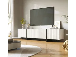 Móvel de arrumação, móvel para televisor de 190 cm, 3 portas, 2 gavetas