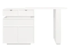 Móvel de bar - con iluminação LED - rotação de 360° - con espaço de armazenamento - branco
