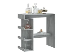Móvel de bar c/ prateleiras 100x50x101,5cm carvalho sonoma cinza PT899927