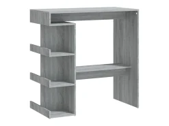 Móvel de bar c/ prateleiras 100x50x101,5cm carvalho sonoma cinza PT899927