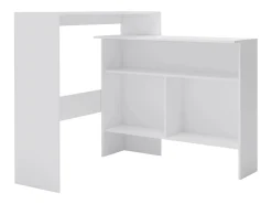 Móvel de bar com 2 tampos branco 130x40x120 cm PT589022