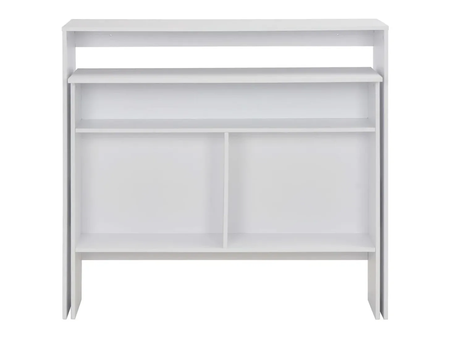 Móvel de bar com 2 tampos branco 130x40x120 cm PT589022