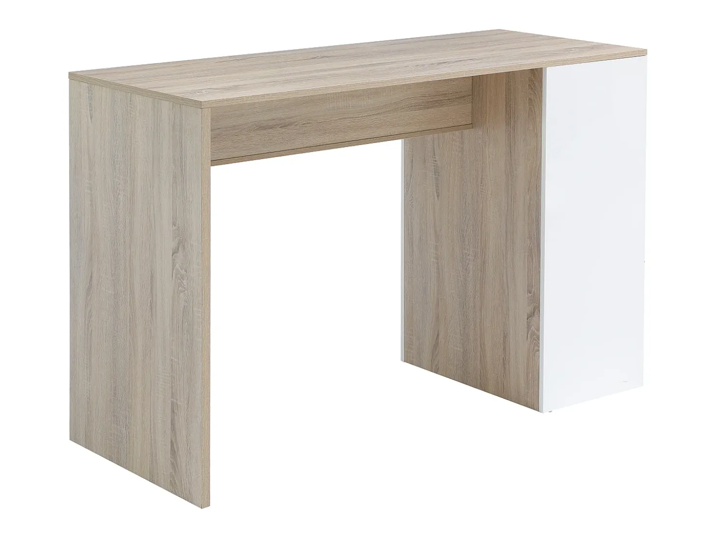 Móvel de bar com espaços de arrumação branco e natural - NIRAYA