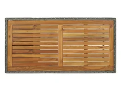 Móvel de bar com prateleiras 120x60x110 cm vime PE cinzento PT254018