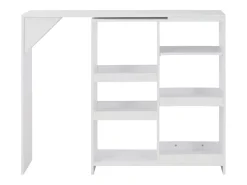 Móvel de bar com prateleira movível branco 138x39x110 cm PT821582