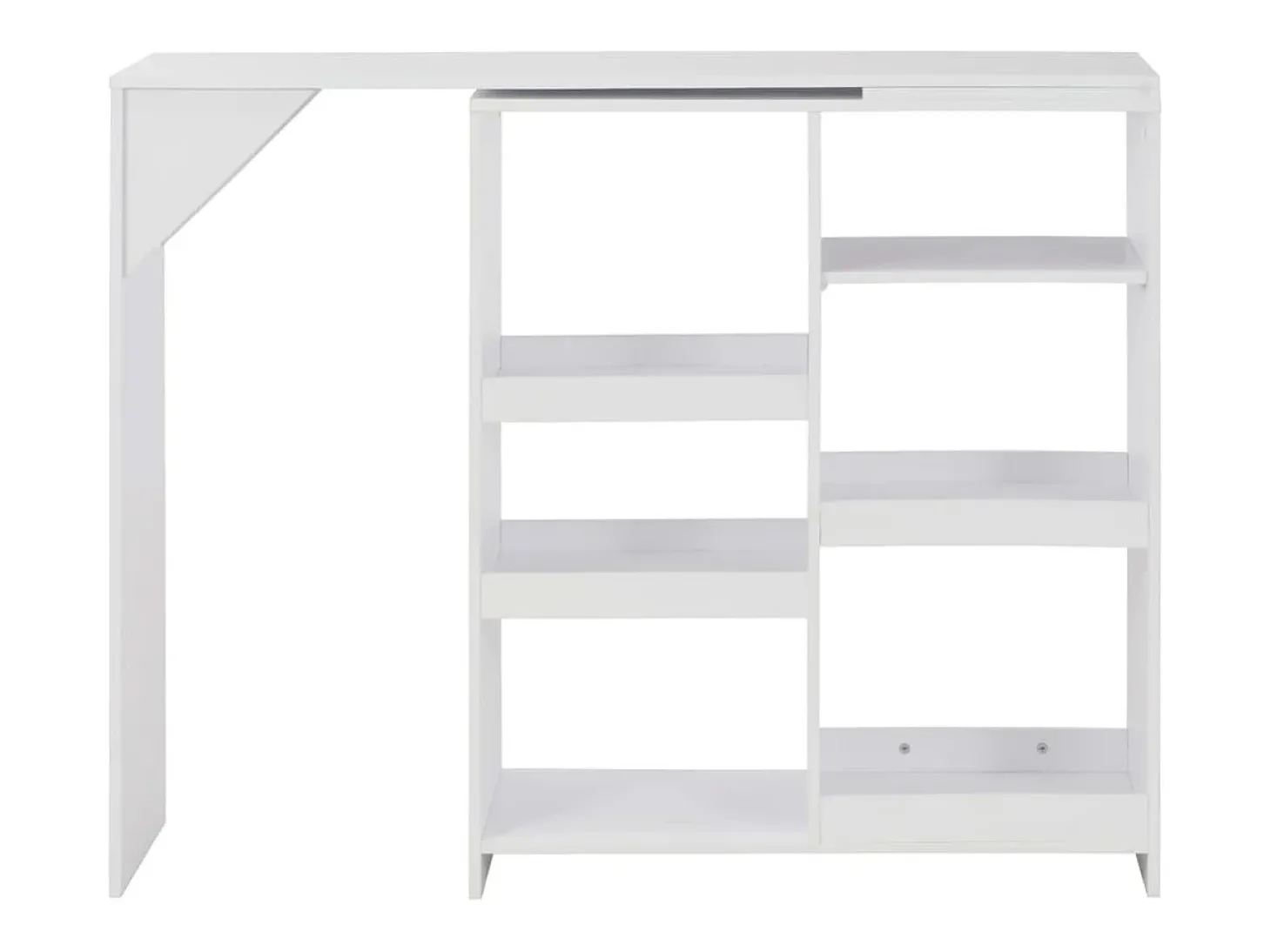 Móvel de bar com prateleira movível branco 138x39x110 cm PT821582