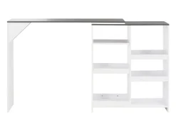 Móvel de bar com prateleira movível branco 138x39x110 cm PT922594
