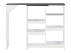 Móvel de bar com prateleira movível branco 138x39x110 cm PT922594