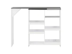 Móvel de bar com prateleira movível branco 138x39x110 cm PT922594