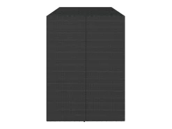 Móvel de bar com tampo de vidro 185x80x110 cm vime PE preto PT575082