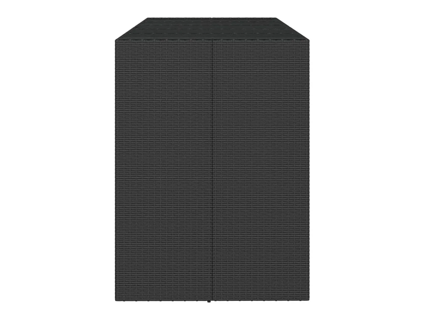 Móvel de bar com tampo de vidro 185x80x110 cm vime PE preto PT575082
