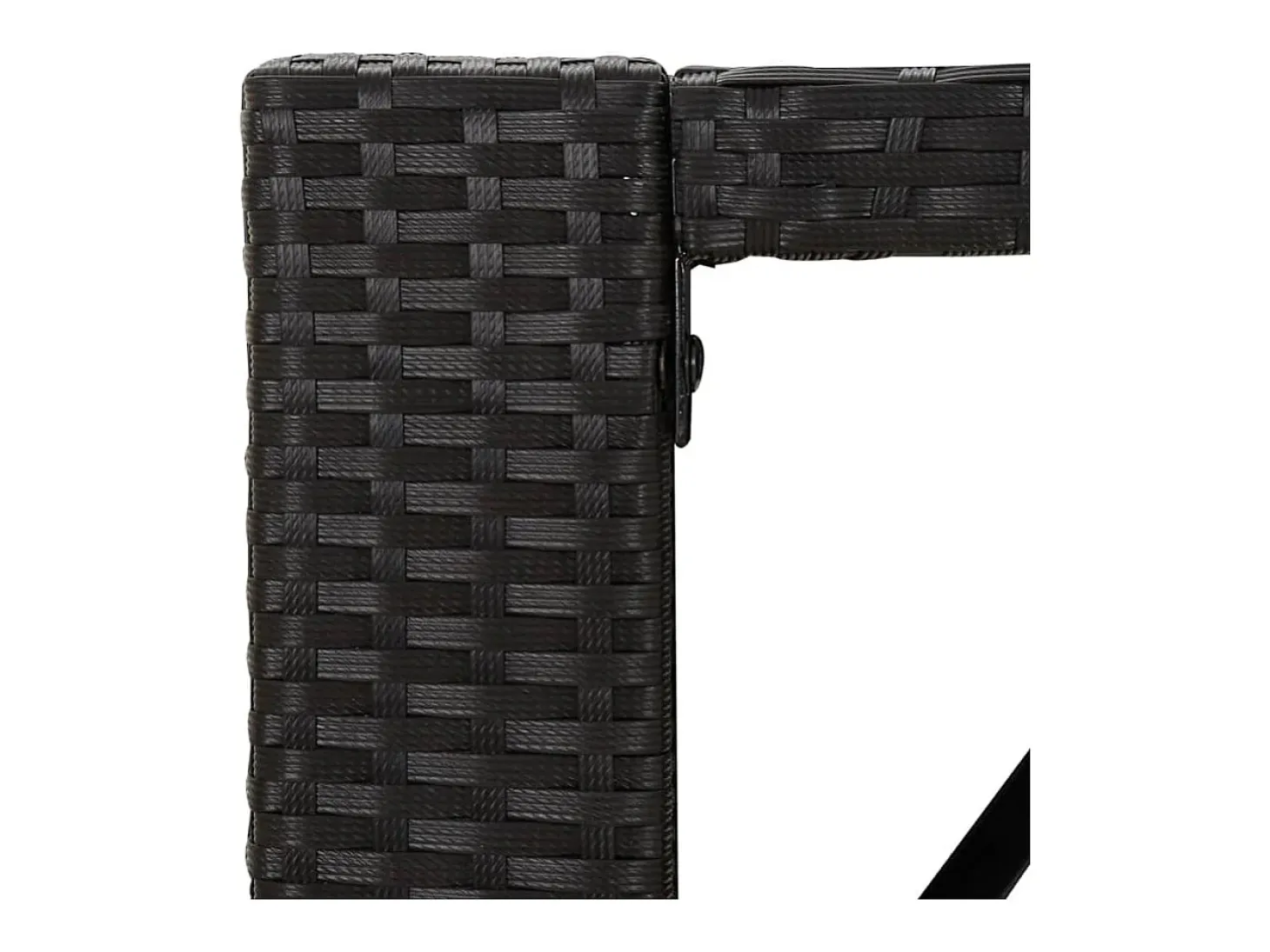 Móvel de bar com tampo de vidro 185x80x110 cm vime PE preto PT575082