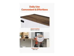 Móvel de Bar para Café SucceBuy, 80 x 35 x 88 cm, 3 Níveis com Portas Magnéticas