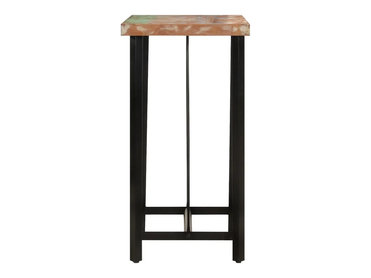 Móvel de bar 55x55x107 cm madeira recuperada maciça e ferro PT450426