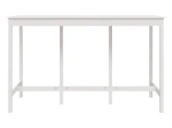 Móvel de bar 180x80x110 cm madeira de pinho maciça branco PT150678