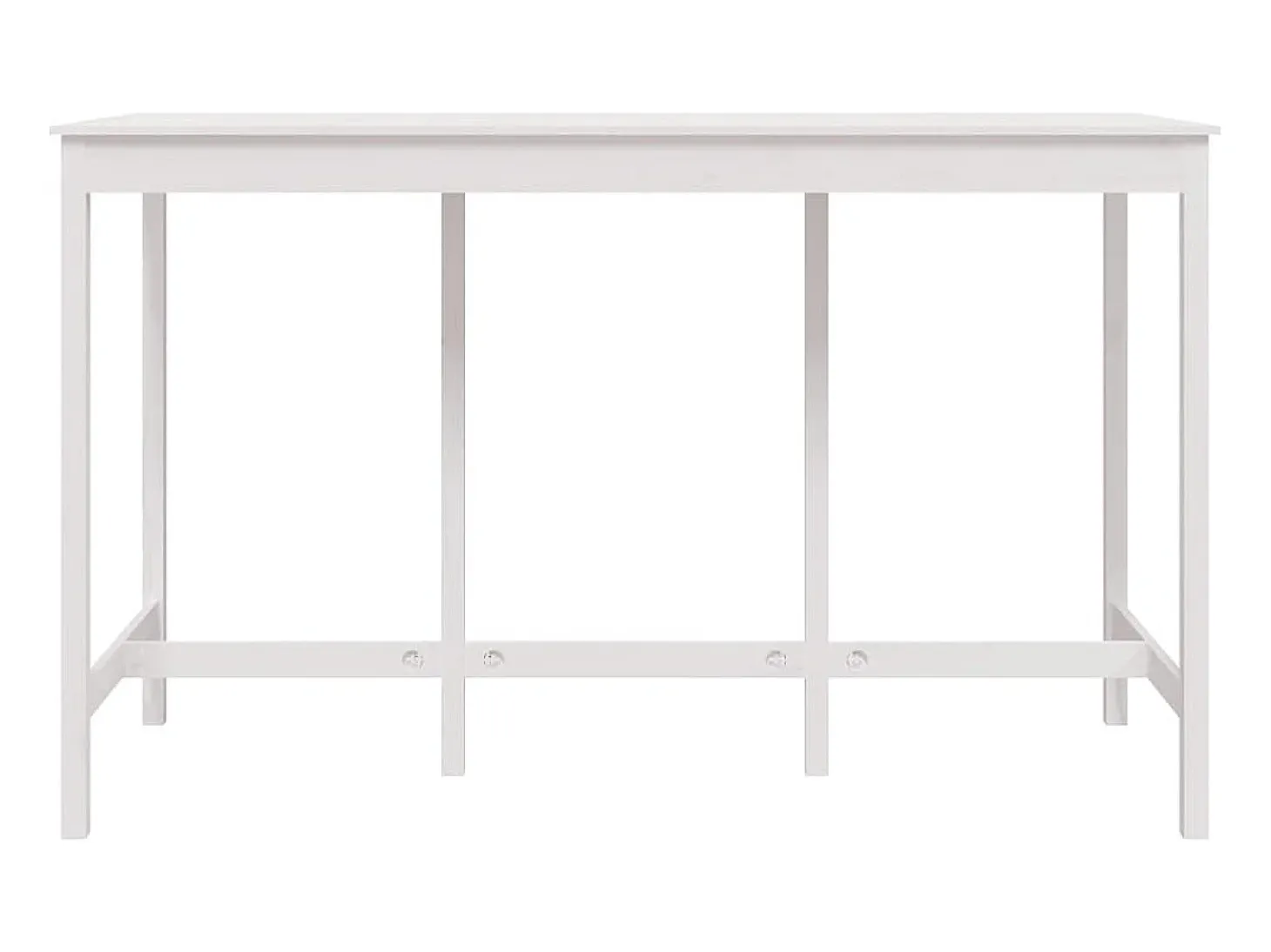 Móvel de bar 180x80x110 cm madeira de pinho maciça branco PT150678