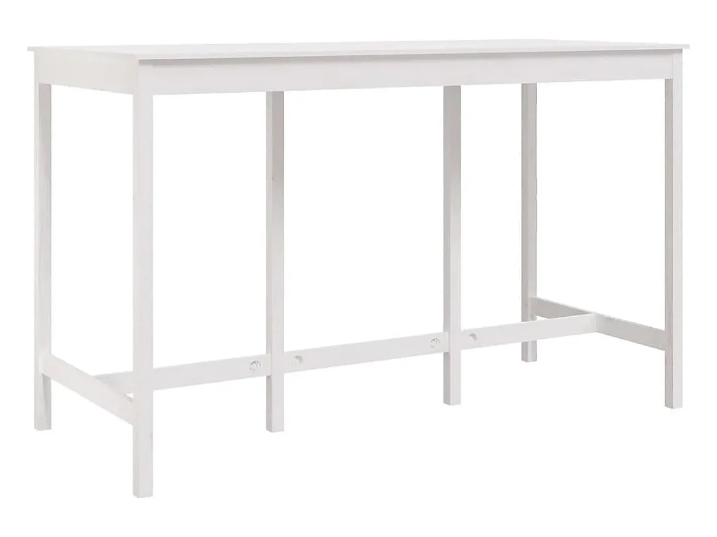 Móvel de bar 180x80x110 cm madeira de pinho maciça branco PT150678