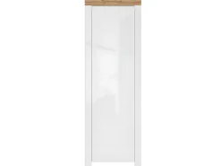 Móvel de corredor de 1 porta Hella Branco e Madeira
