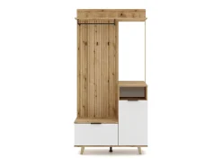 Móvel de entrada Nordic C carvalho evoke / tabilla / branco 100 cm
