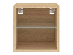 Móvel de parede p/ TV c/ luzes LED 30x28,5x30cm carvalho sonoma