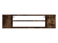 Móvel de parede para TV em carvalho fumado 100 x 30 x 26,5 cm madeira de engenharia castanha 02_0024286