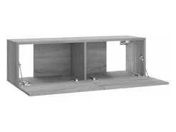 Móvel de parede para TV Sonoma 100 x 30 x 30 cm madeira engenheirada cinza 02_0024281