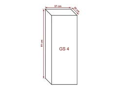 Móvel de sala branco coleção CEPTO 37x91cm, 1 porta, 1 prateleira.