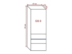 Móvel de sala branco coleção CEPTO 37x91cm, 1 porta, 2 prateleiras, 2 nichos.