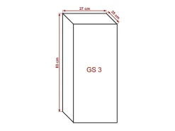 Móvel de sala preto coleção CEPTO, 1 porta, 2 prateleiras. Ideal para uma pequena arrumação na sala.