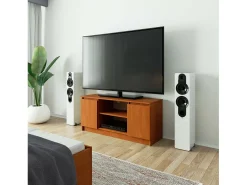 Móvel de TV 120 cm com 2 Portas e 1 Prateleira - Acabamento Fosco Amieiro