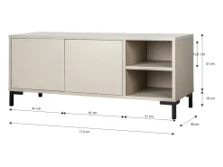 Móvel de TV 113 cm taupe MIRKO