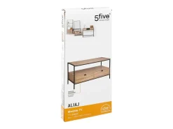 Móvel de TV Aliaj com 2 gavetas, sala de estar/jantar, carvalho preto, 100 cm