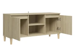 Móvel de TV c/ pernas de madeira 103,5x35x50 cm carvalho sonoma