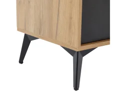 Móvel de TV castanho com 3 portas e arrumação aberta, 180x40x50 cm