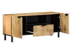 Móvel de TV castanho 105x33x46 cm madeira de mangueira maciça