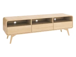 Móvel de TV com 3 gavetas e 3 nichos - Natural - JALEMO