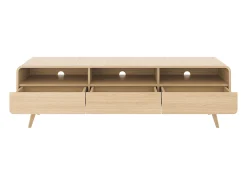 Móvel de TV com 3 gavetas e 3 nichos - Natural - JALEMO