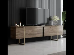 Móvel de TV contemporâneo antracite com arrumação - 160 cm
