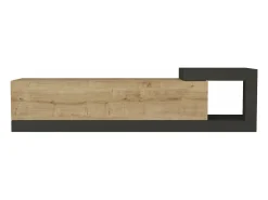 Móvel de TV de parede com design moderno 150 x 30 x 39 cm efeito carvalho antracite 03_0007800