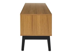 Móvel de TV Félix M1 com armazenamento e design elegante em madeira marrom
