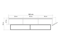 Móvel de TV Industrial Preto com Gavetas e Prateleiras - Design Moderno e Elegante