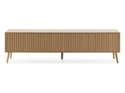 Móvel de TV Lluvia com 4 portas cor carvalho, 160 cm de comprimento.